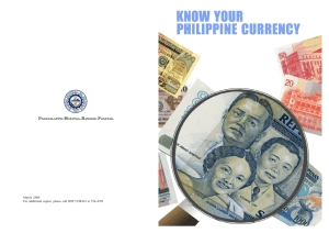 KNOW YOUR PHILIPPINE CURRENCY