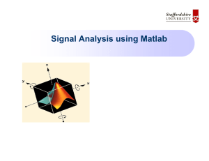 Signal Analysis using Matlab
