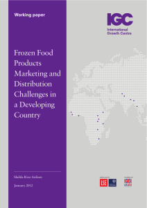 Frozen Food Products Marketing and Distribution Challenges in a
