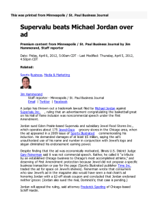 Supervalu beats Michael Jordan over ad