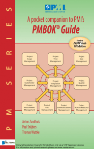 A Pocket Companion to PMI's PMBOK® Guide