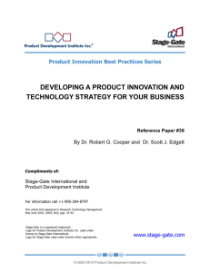 Product Development Institute - stage