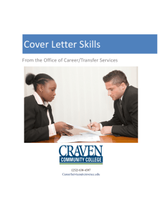 Cover Letter Booklet - Craven Community College