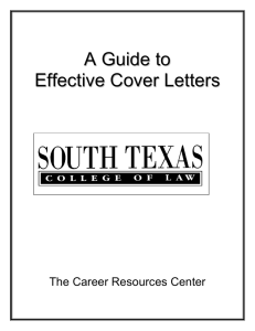 A Guide to Effective Cover Letters