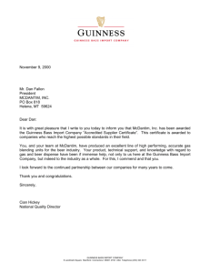 Letter from Guinness