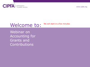 Webinar on Accounting for Grants and Contributions