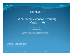 USER MANUAL Web Based Videoconferencing (Version 3.6)