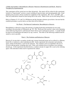 A Multi-step Synthesis. Benzaldehyde to Benzoin....On the