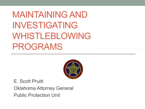 Building Effective Whistleblowing Programs