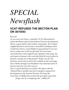 SPECIAL Newsflash - Carlton Residents Association