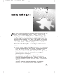 Lessons Learned in Software Testing, Chapter 3