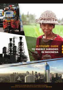 A Citizen's Guide to Energy Subsidies in Indonesia