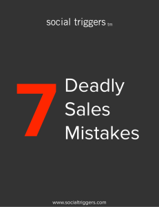 7 Deadly Sales Mistakes Ebook