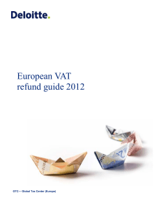 European VAT refund guide 2012