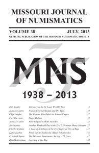 July, 2013 - Missouri Numismatic Society