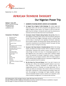 Our Nigerian Power Trip - African Sunrise Partners