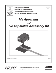 h/e Apparatus h/e Apparatus Accessory Kit