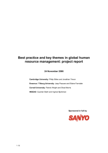 Best practice and key themes in global human resource
