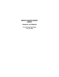 mendota redevelopment agency financial statements