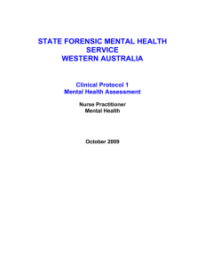 Mental Health Assessment - Nursing and midwifery in Western