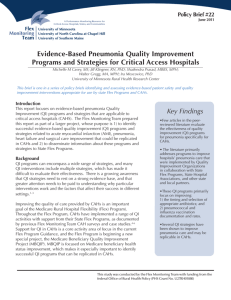 Evidence-Based Pneumonia Quality Improvement Programs and