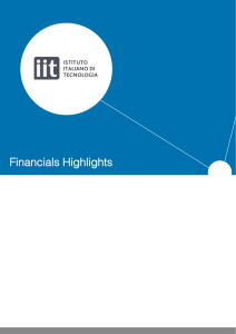 Financials Highlights - Istituto Italiano di Tecnologia