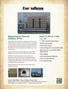 Regenerative Thermal Oxidizer (RTO)
