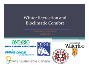 Winter Recreation and Bioclimatic Comfort