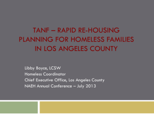 rapid re-housing planning for homeless families in los angeles county