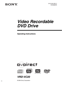 Video Recordable DVD Drive - Manuals, Specs & Warranty