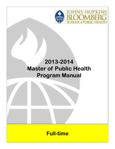 2013-2014 Master of Public Health Program Manual