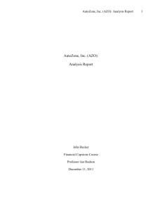 AutoZone, Inc. (AZO): Analysis Report