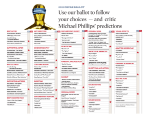 Use our ballot to follow your choices — and critic Michael Phillips