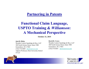 Partnering in Patents - Functional Claim Language (21 Oct 2015)