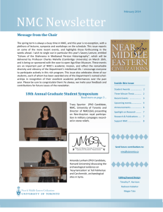 NMC Newsletter - Department of Near and Middle Eastern