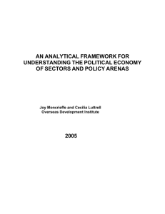 An analytical framework for understanding the political economy of