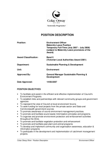 position description - Colac Otway Shire Council