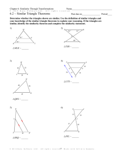 Infinite Geometry - 6.2 ~ Similar Triangle Theorems