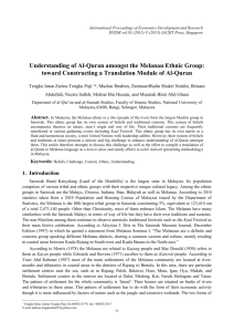 Understanding of Al-Quran amongst the Melanau Ethnic Group