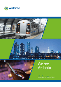 Vedanta Resources plc Annual report and accounts FY2015 V e d