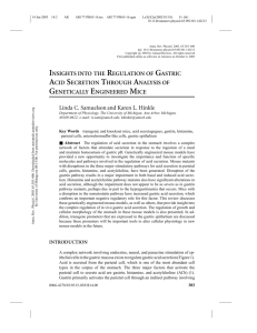 insights into the regulation of gastric acid secretion through