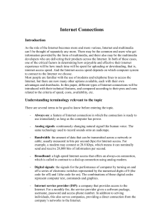 Internet Connections