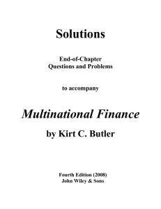 Solutions Multinational Finance