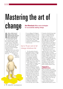 Mastering the art of change