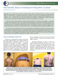 The Genetic Basis of Adolescent Idiopathic Scoliosis