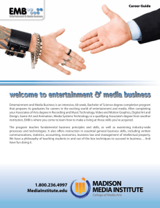 welcome to entertainment & media business