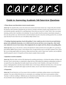 Guide to Answering Academic Job Interview Questions