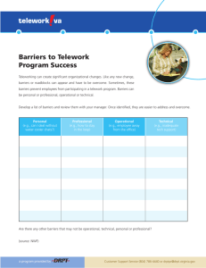 Barriers to Telework Program Success