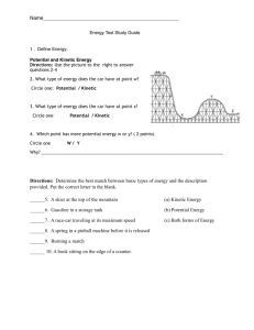 Energy Test Study Guide