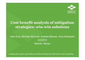 Cost benefit analysis of mitigation strategies: win